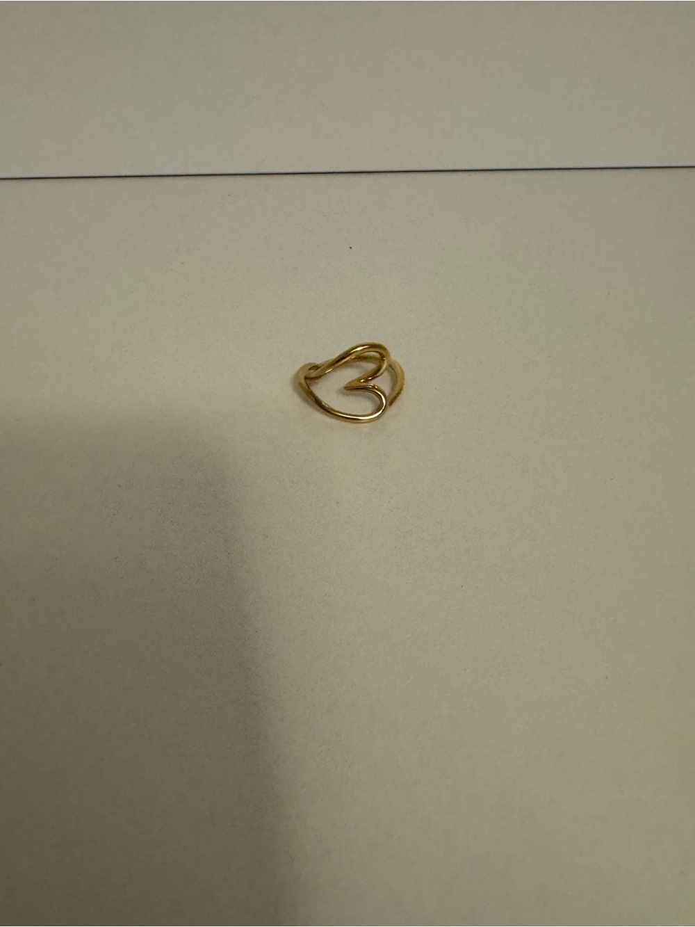 Pandora Gold Heart Outline Ring